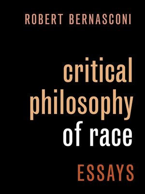 cover image of Critical Philosophy of Race